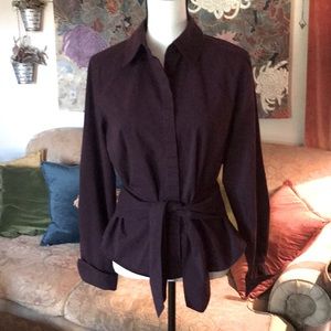 Coldwater Creek Distressed Plum Blouse